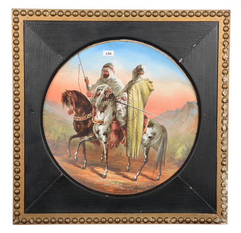 14.5" CERAMIC CHARGER WITH HANDPAINTED SCENIC DECOR OF (1 of 5)