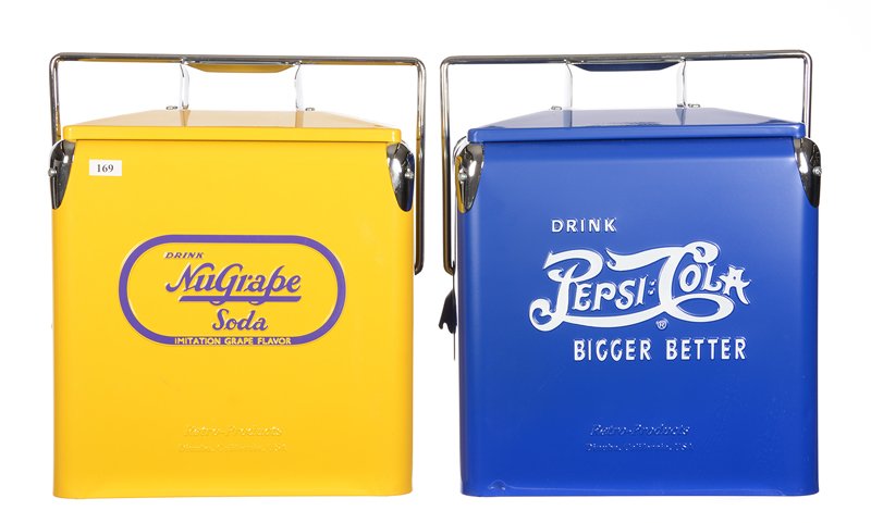 (2) RETRO PRODUCTS NOSTALGIC 14" X 12.5" COOLERS (1 of 3)