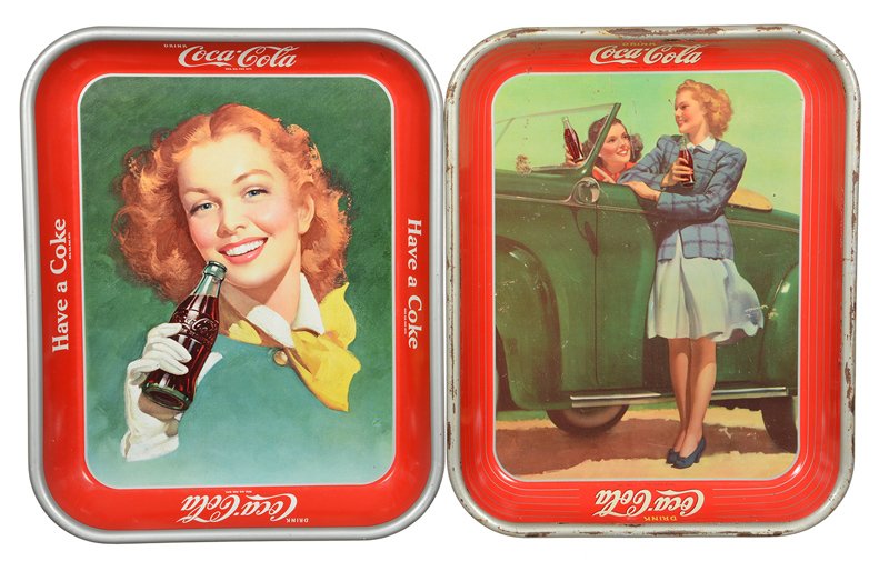 (2) ORIGINAL COCA-COLA TRAYS, 13" X 10.5" (1 of 3)