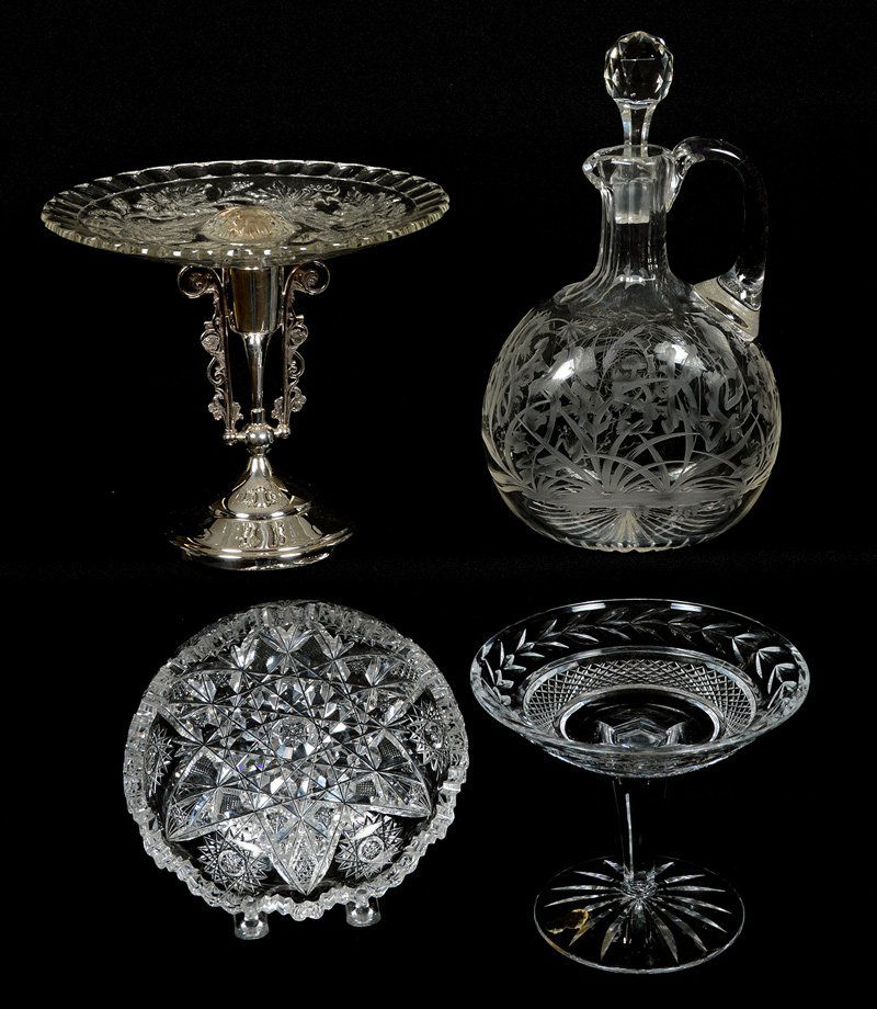 (4) CUT GLASS AND PATTERN GLASS ITEMS (1 of 5)