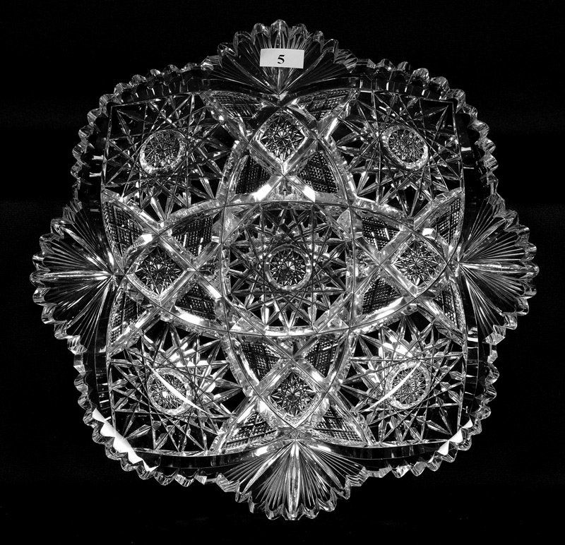 ROUND TRAY - 11.75" ABCG -SIGNED LIBBEY SULTANA PATTERN (1 of 3)