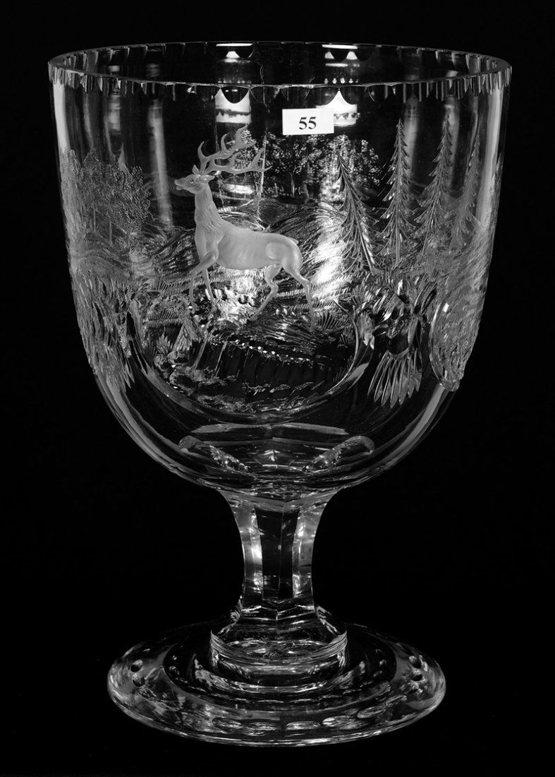 ONE PIECE PEDESTAL PUNCH BOWL - 14" X 9.75" (1 of 4)