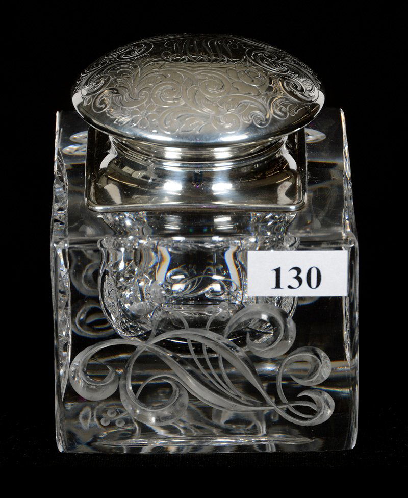 INK WELL - 3.75" X 3" SQUARE - ABCG (1 of 4)