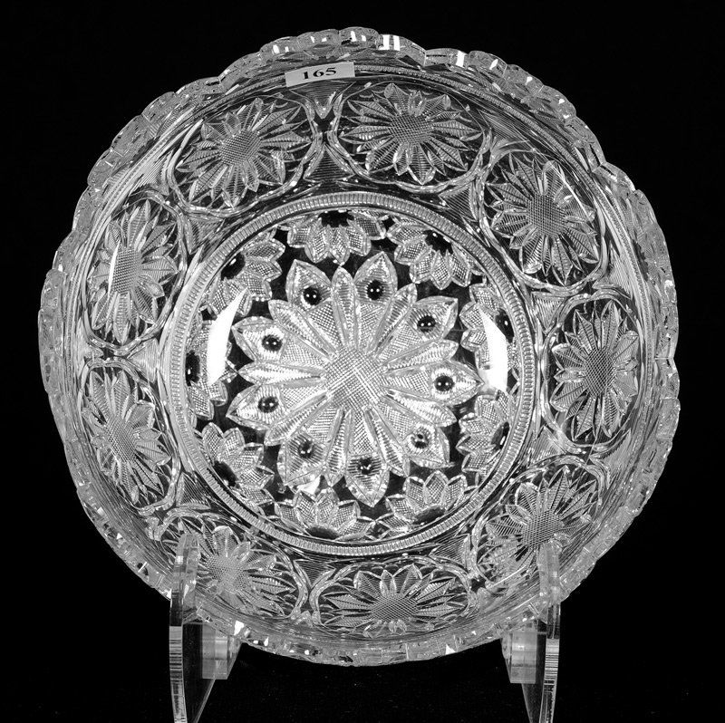 BOWL - 4" X 9" - ABCG - UNUSUAL SNOWFLAKE DESIGN (1 of 3)