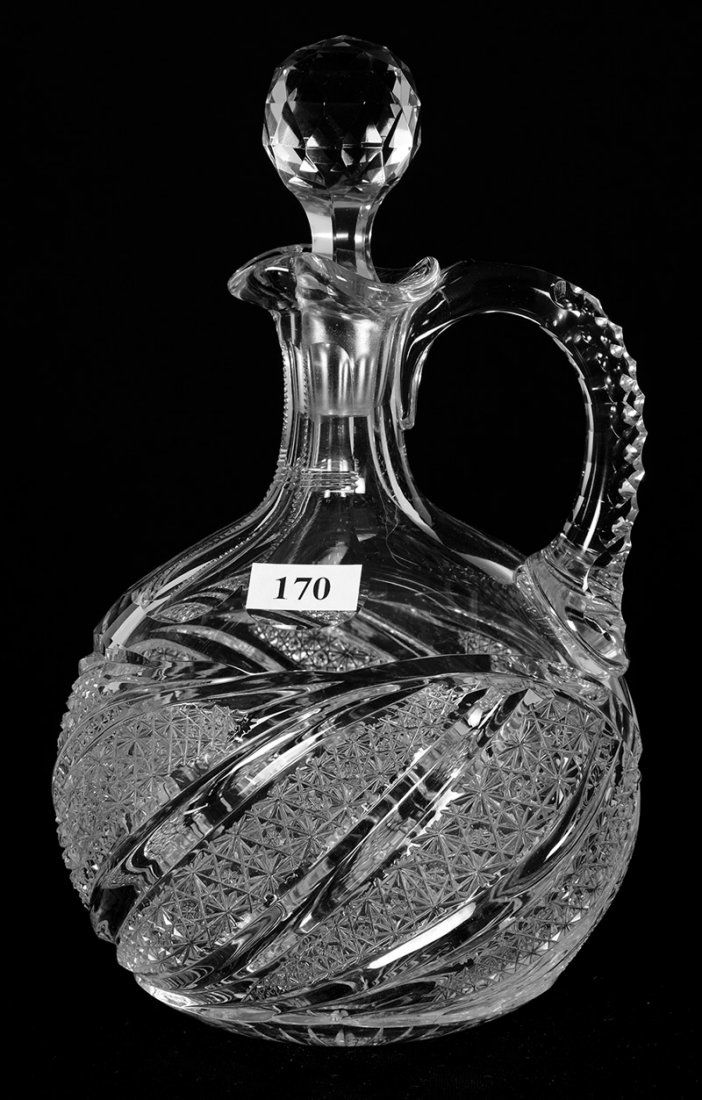 DECANTER - 9.25" - ABCG - SIGNED HAWKES (1 of 3)