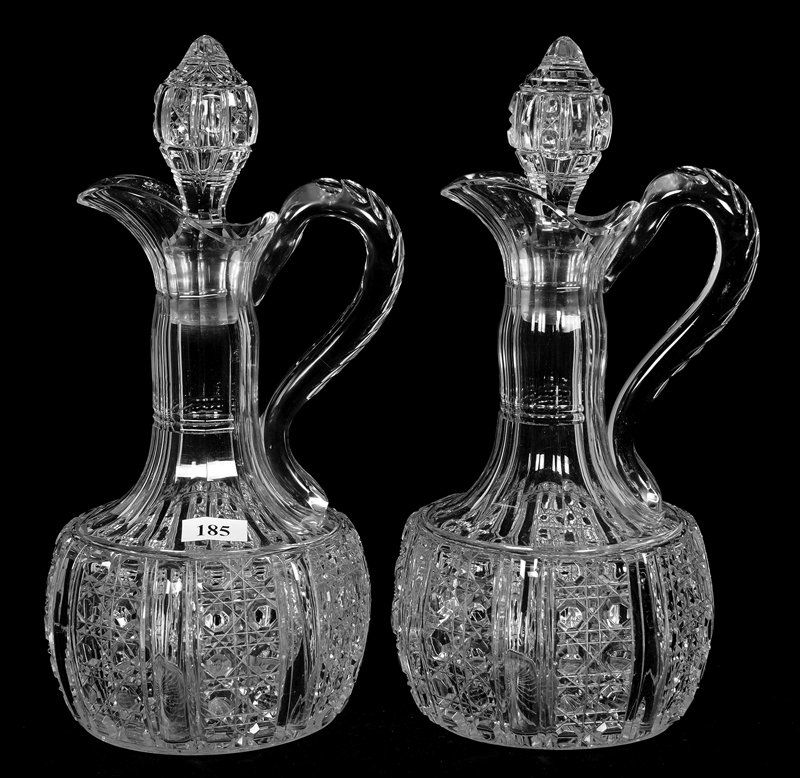PAIR DECANTERS - 11" - ABCG (1 of 3)