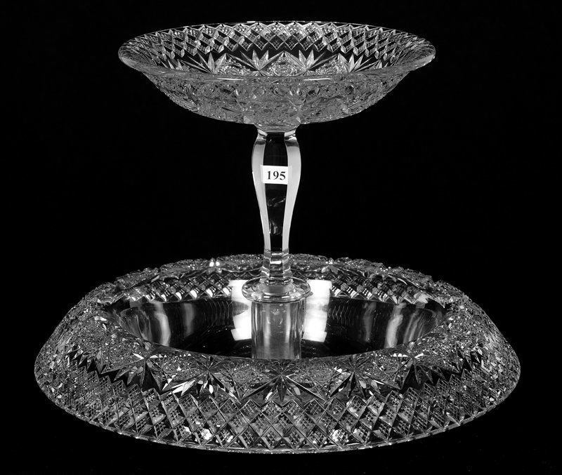 TWO-PIECE CENTERPIECE EPERGNE - 10.5" X 14"  - ABCG (1 of 3)