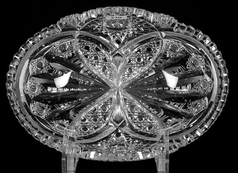 VEGETABLE DISH - 3.25" X 10.5" - ABCG - SIGNED HAWKES (1 of 3)