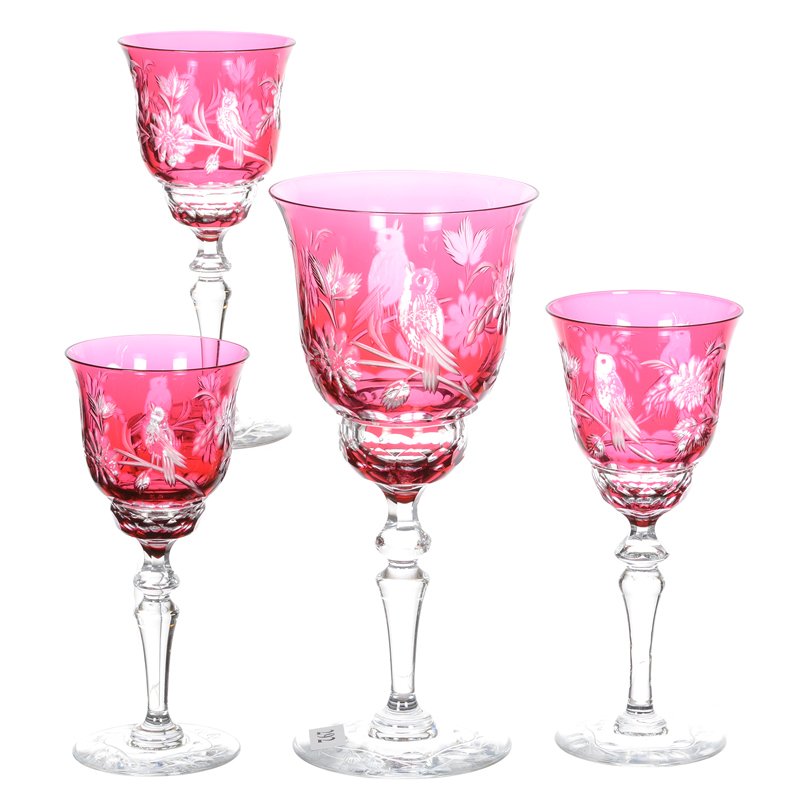 (4) STEMS - CRANBERRY CUT TO CLEAR (1 of 3)