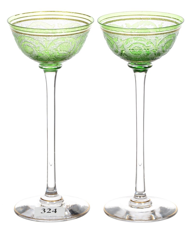 PAIR TALL STEMS - 6.5" - BRILLIANT PERIOD (1 of 3)