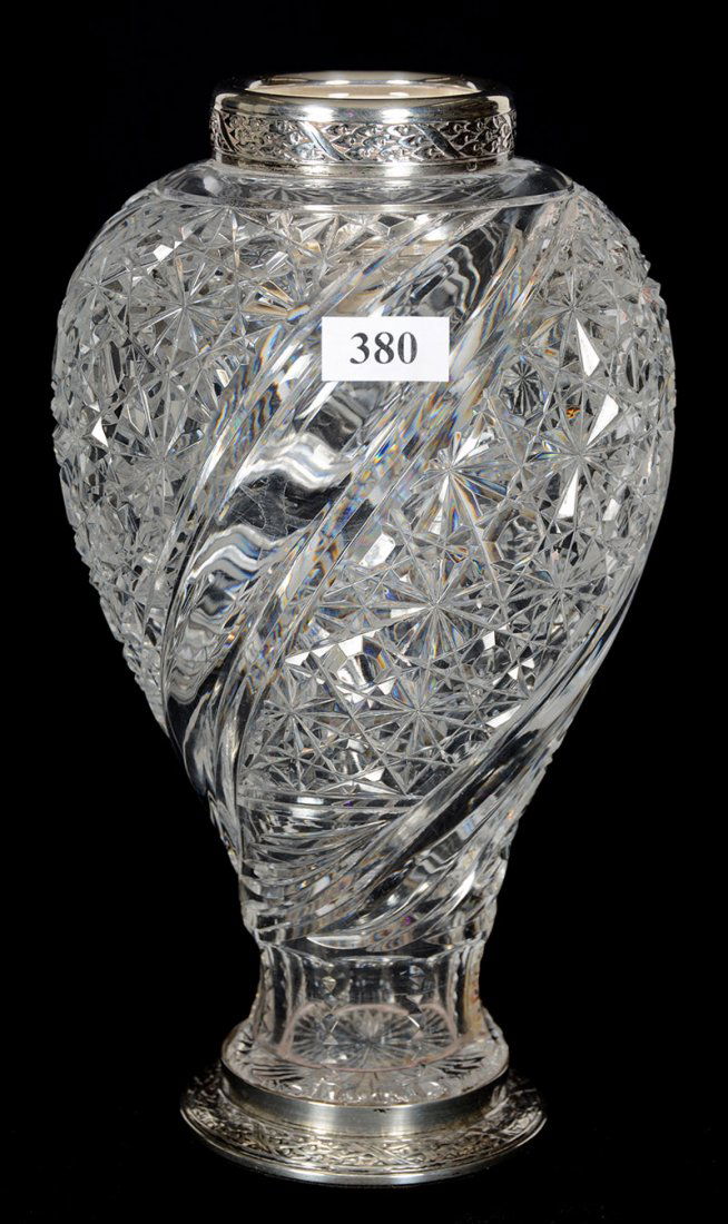 VASE - 9" X 4.5" - ABCG - RUSSIAN AND SWIRL PATTERN (1 of 4)