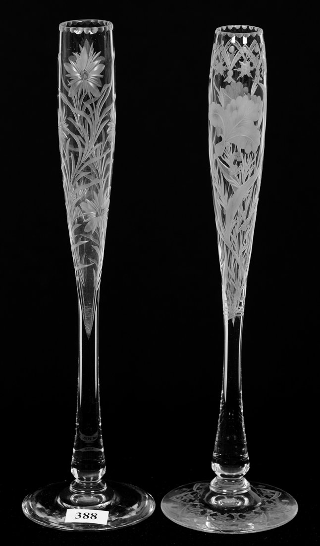 (2) BUD VASES - 11.75" - ABCG - IDENTICAL SHAPES (1 of 4)