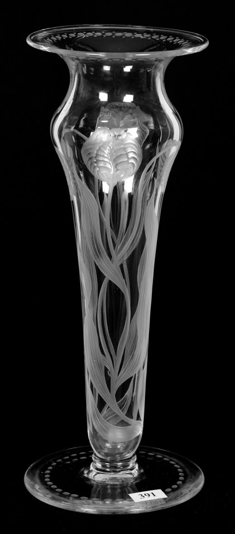 FOOTED VASE - 13" - ABCG - SIGNED SINCLAIRE (1 of 3)