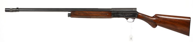 BELGIUM BROWNING "SWEET SIXTEEN" 16 GAUGE SHOTGUN: BELGIUM BROWNING MODEL 5 "SWEET SIXTEEN" 16 GAUGE SHOTGUN WITH POLY CHOKE - 26" BARREL - 1950 SN #X37332 - C&R ELIGIBLE