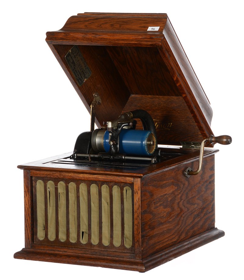 12.5" X 16" X 12.5" EDISON MODEL 30 CYLINDER PHONOGRAPH (1 of 3)