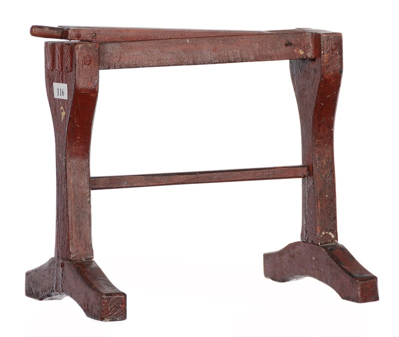 9" X 11" PRIMITIVE WOODEN SALESMAN SAMPLE FLAX BREAKER (1 of 3)