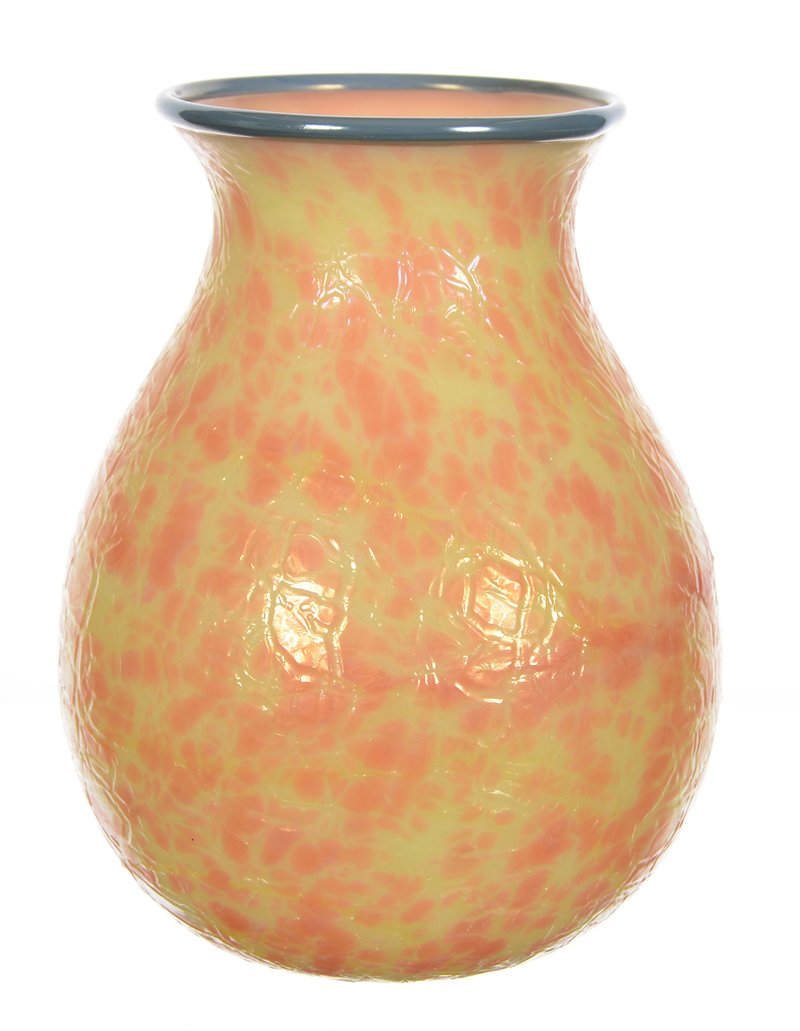 4.75" SIGNED CHARLES LOTTON ART GLASS VASE (1 of 3)