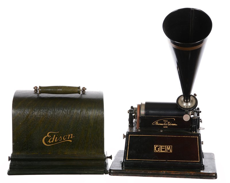 15" X 10" (OVERALL SIZE) EDISON GEM CYLINDER RECORD (1 of 4)