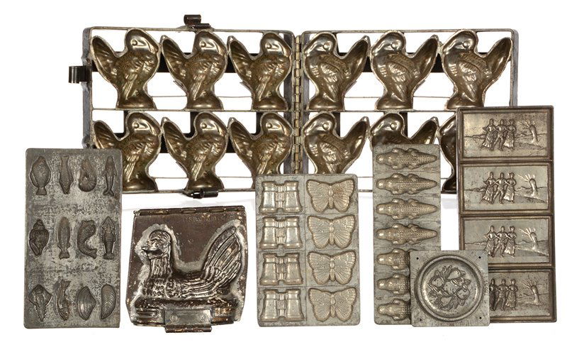 (7) VINTAGE CHOCOLATE/HARD CANDY MOLDS INCLUDING (1 of 2)