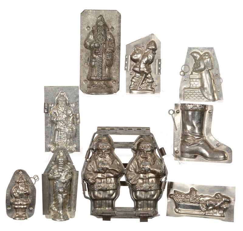 (8) VINTAGE SANTA CLAUS RELATED CHOCOLATE MOLDS (1 of 2)