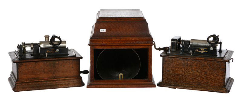 (3) EDISON CYLINDER PHONOGRAPHS - SELLING AS PARTS ONLY (1 of 8)