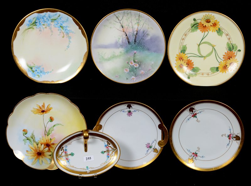 (7) MARKED PICKARD HANDPAINTED FLORAL PLATES (1 of 3)