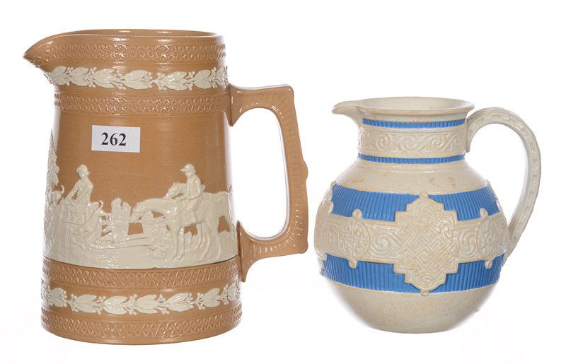 (2) COPELAND RELIEF MOLDED PITCHERS (1 of 2)