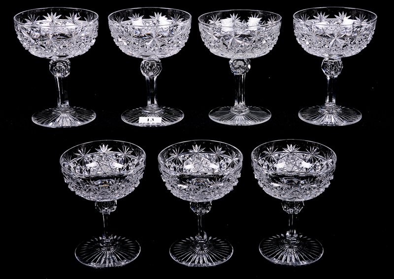 (7) CHAMPAGNE GLASSES - 5.62" - ABCG (1 of 4)