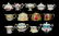 ASSORTED PRUSSIA AND PRUSSIA STYLE CREAMERS AND SUGARS