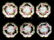 (6) 6" UNMARKED R.S.PRUSSIA DESSERT PLATES