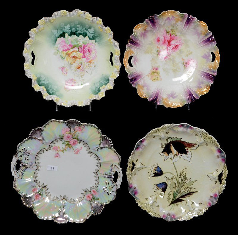 (4) R.S.PRUSSIA CAKE PLATES INCLUDING (1 of 5)
