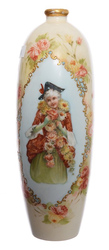 10" UNMARKED RS SUHL TYPE VASE (1 of 2)