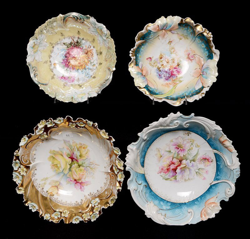 (4) UNMARKED R.S.PRUSSIA BOWLS INCLUDING (1 of 6)