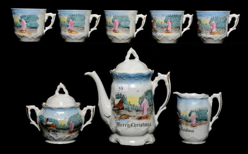 EIGHT PIECE CHILD'S TEA SET (1 of 6)