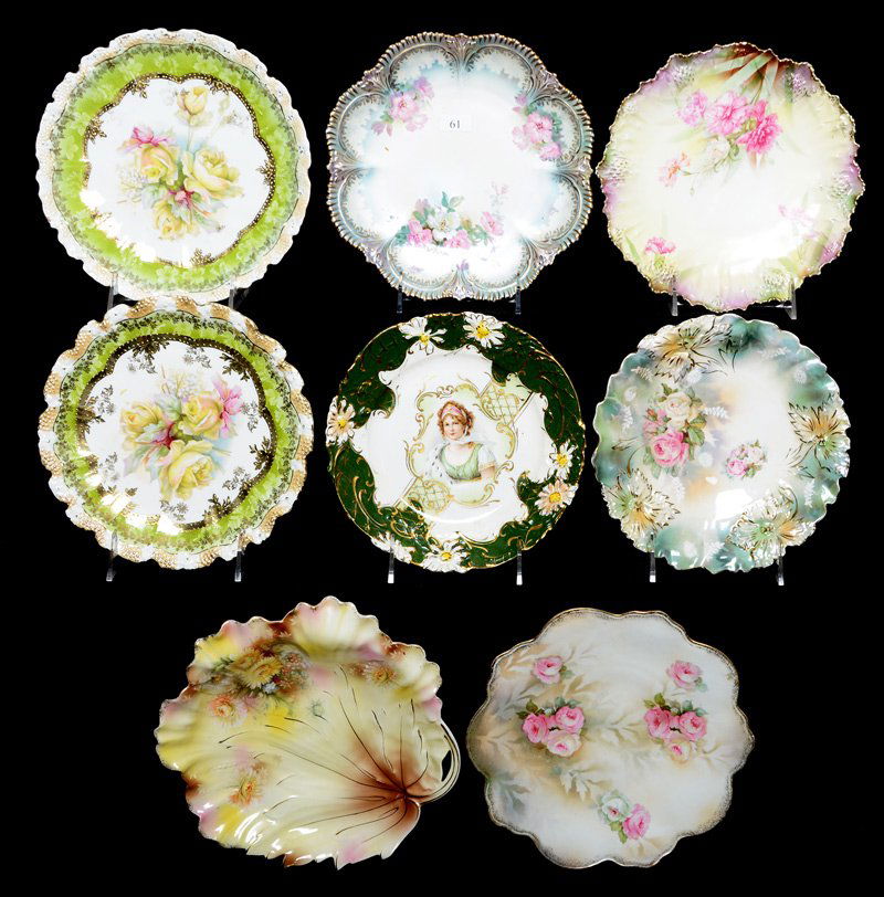 (8) R.S.PRUSSIA 8" PLATES INCLUDING (1 of 7)