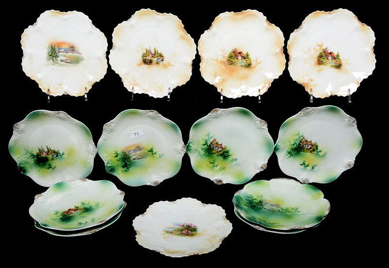 (13) 6.25" UNMARKED PRUSSIA DESSERT PLATES (1 of 3)