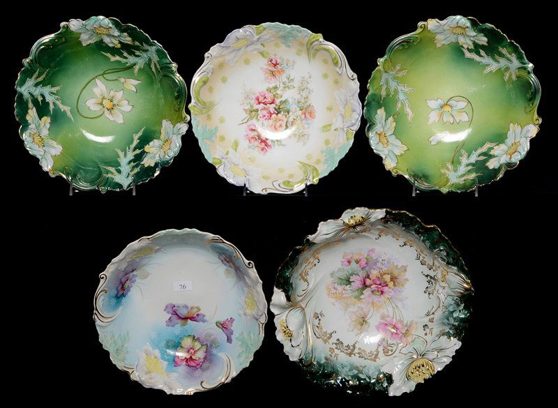 (5) PRUSSIA STYLE BOWLS IN VARIATIONS OF POPPY MOLD (1 of 5)