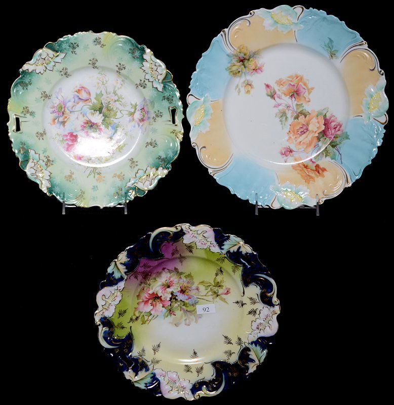 (3) UNMARKED PRUSSIA POPPY MOLD PLATES (1 of 3)