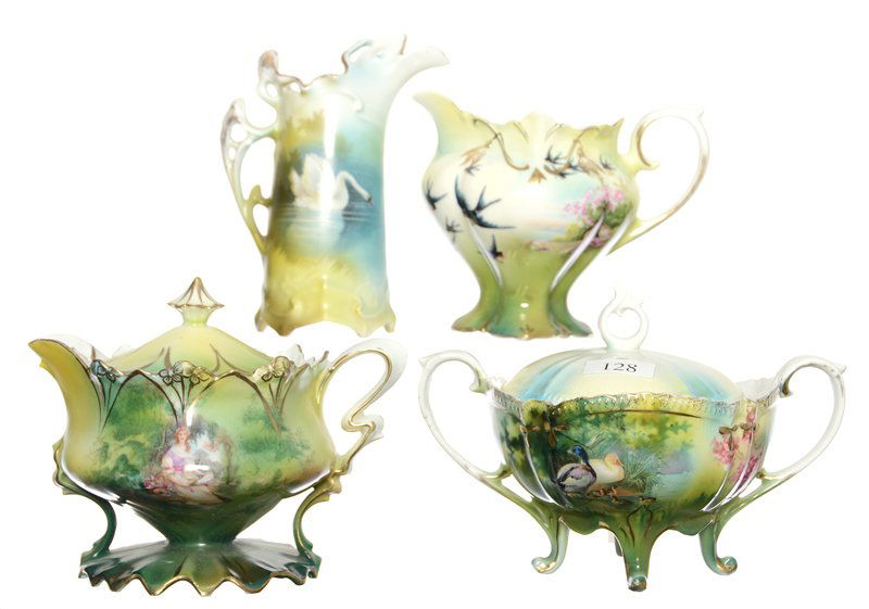 (4) R.S.PRUSSIA ITEMS WITH SCENIC DECOR (1 of 3)