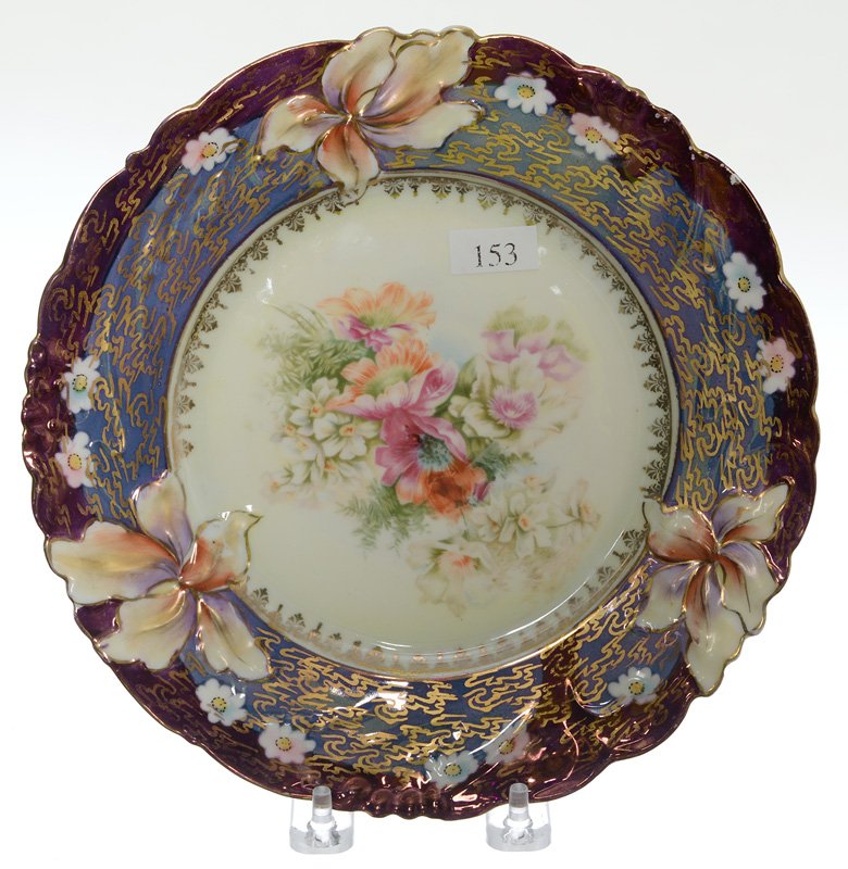 9" UNMARKED PRUSSIA IRIS VARIATION MOLD PLATE (1 of 2)