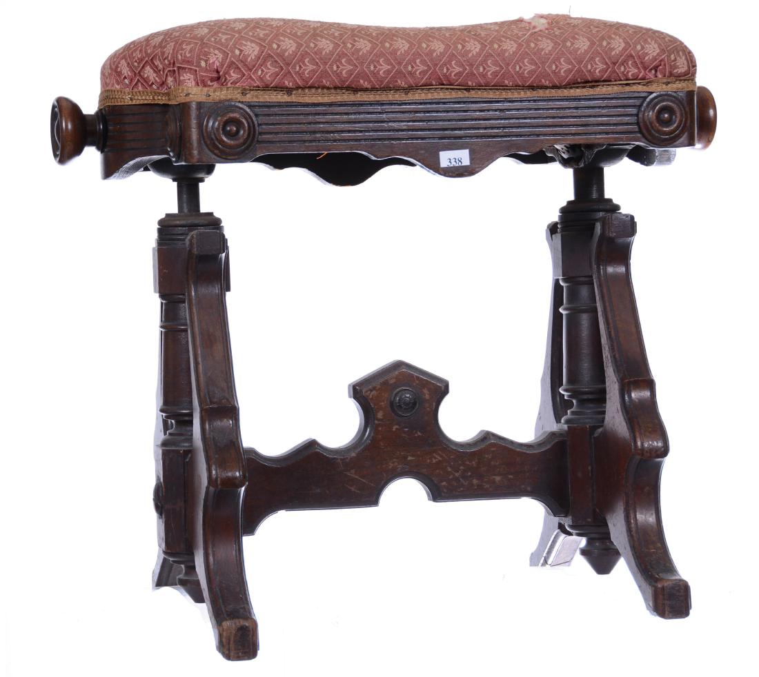 20 X 23 Adjustable Organ Stool With Pink Fabric Jan 28 2017