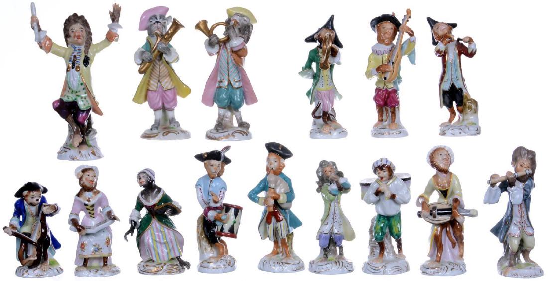 (15) PIECE PORCELAIN FIGURAL "MONKEY" BAND (1 of 9)