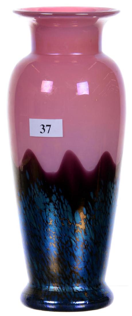 8.5" SIGNED CZECHOSLOVAKIA (LOETZ) ART GLASS VASE (1 of 3)