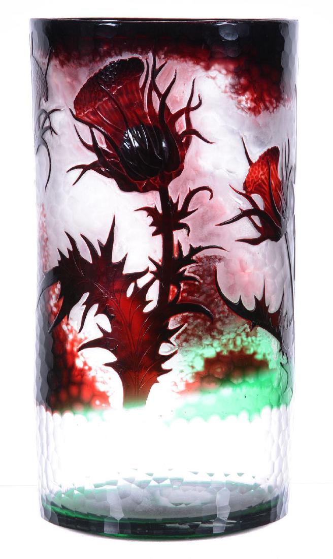 11.25" X 5.75" SIGNED DAUM NANCY FRENCH CAMEO VASE (1 of 4)