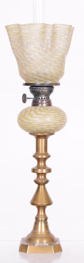 17" ART GLASS PEG LAMP (1 of 2)