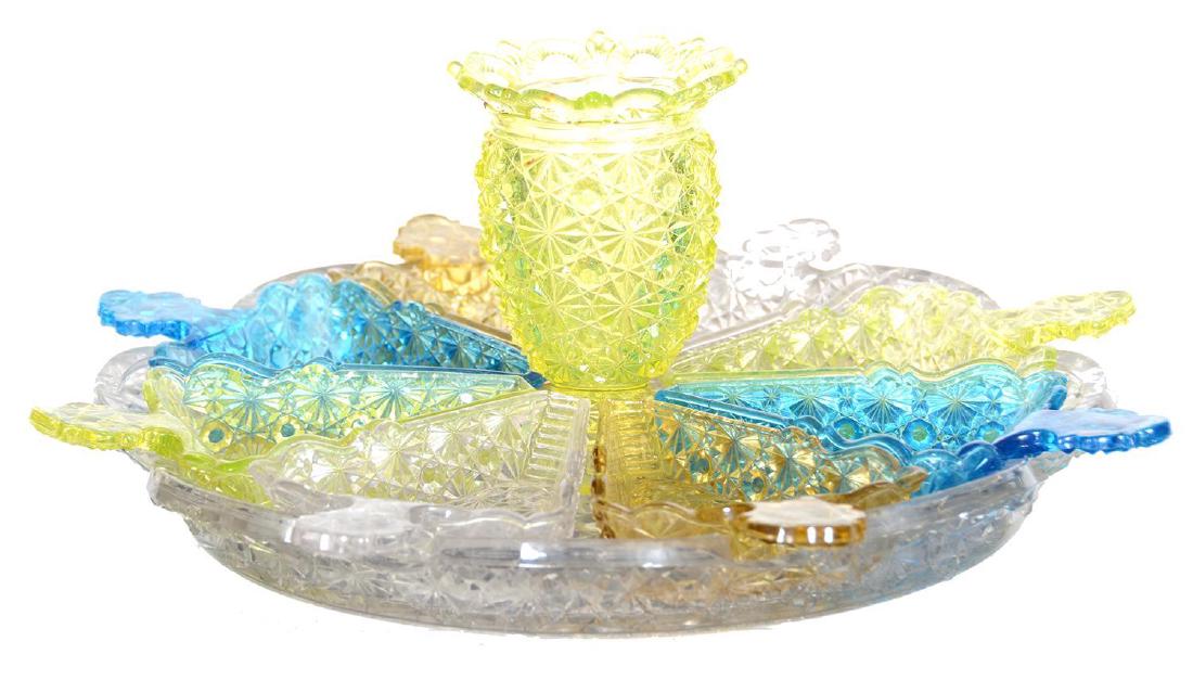 VERY RARE 7" X 17" TEN PIECE ICE CREAM SET (1 of 2)