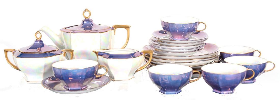 FIFTEEN PIECE LUNCHEON SET MARKED CZECHOSLOVAKIA (1 of 3)