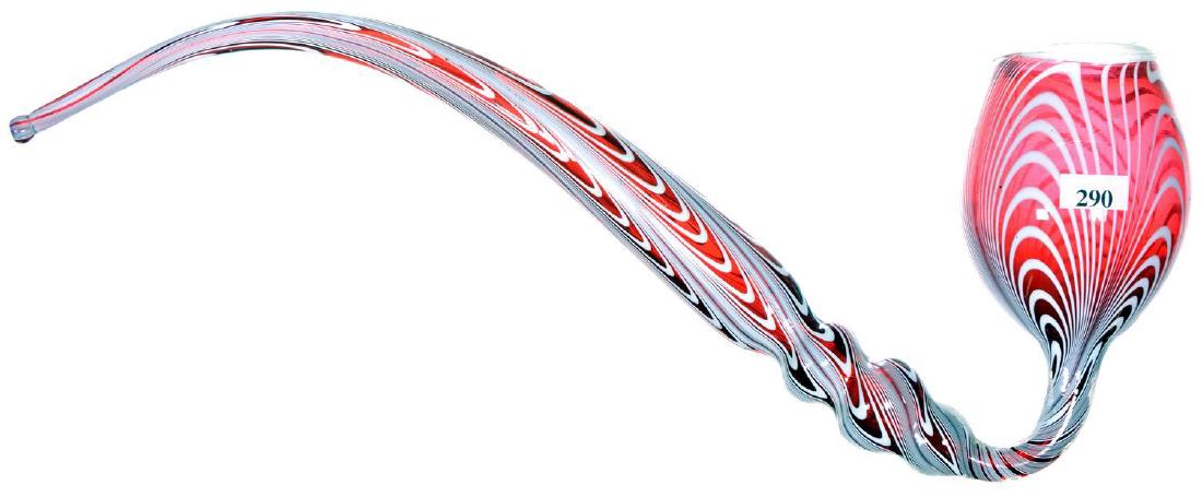 17.5" HAND BLOWN NAILSEA ART GLASS FIGURAL PIPE (1 of 4)