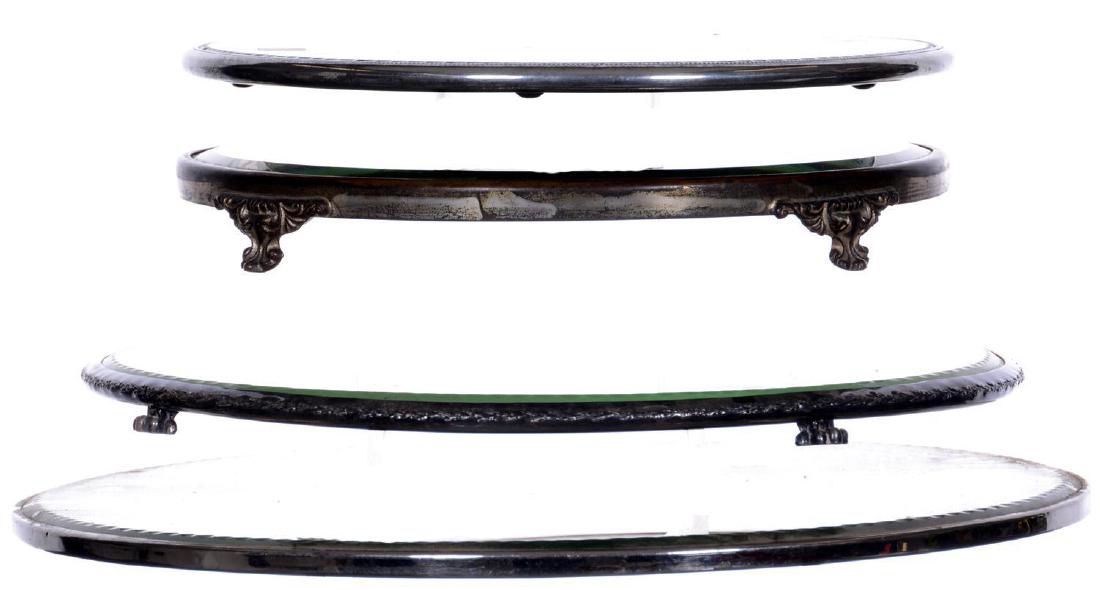 (4) BEVELED MIRROR PLATEAUS (1 of 1)