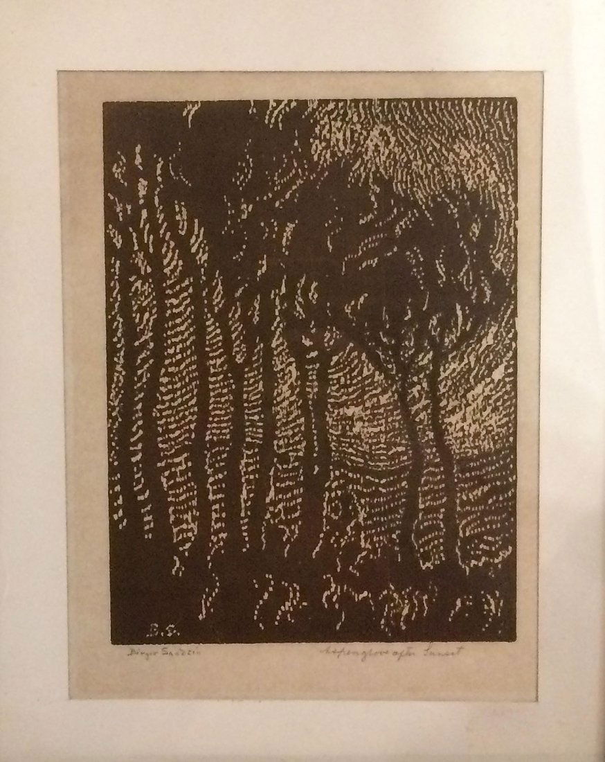 9" X 7" BIRGER SANDZEN LITHOGRAPH (1 of 4)